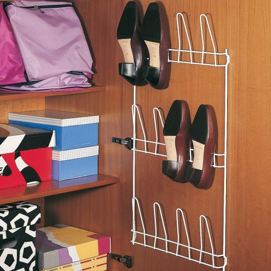 Metaltex Penny - 36611214080 - Wall-Mounted Shoe Rack - 6 Pairs - Metal - White - 40x6x77.5cm - Image 3