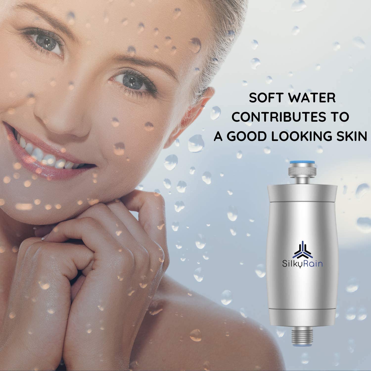 Silky Rain Shower Filter Hard Water UK. Makes Water Softer, Purifies