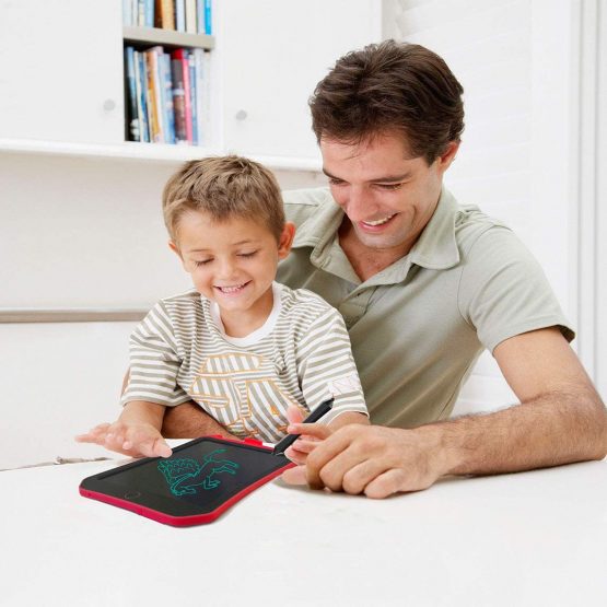 BIBOYELF LCD Writing Tablet for Birthday Gift,Kids Toy 8.5 in Writing Board Electronic Writings Pads Drawing Board Gifts for Kids,Office Blackboard-One Key Erase,Teen Girl Boys Sketch Pads(Red D) - Image 2