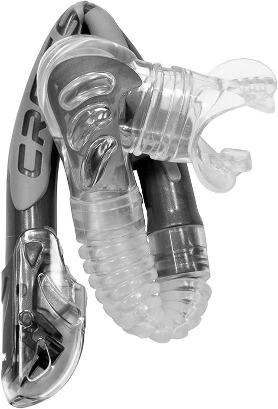 Cressi Adult Unisex Ultra Dry/Epsilon Dry SPE - Snorkel Ideal for Snorkelling, Apnea and Diving - Image 3