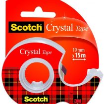 Scotch-Tape Dispenser Including 1 Roll of Crystal Tape 19 MM x 15 M, highly transparent