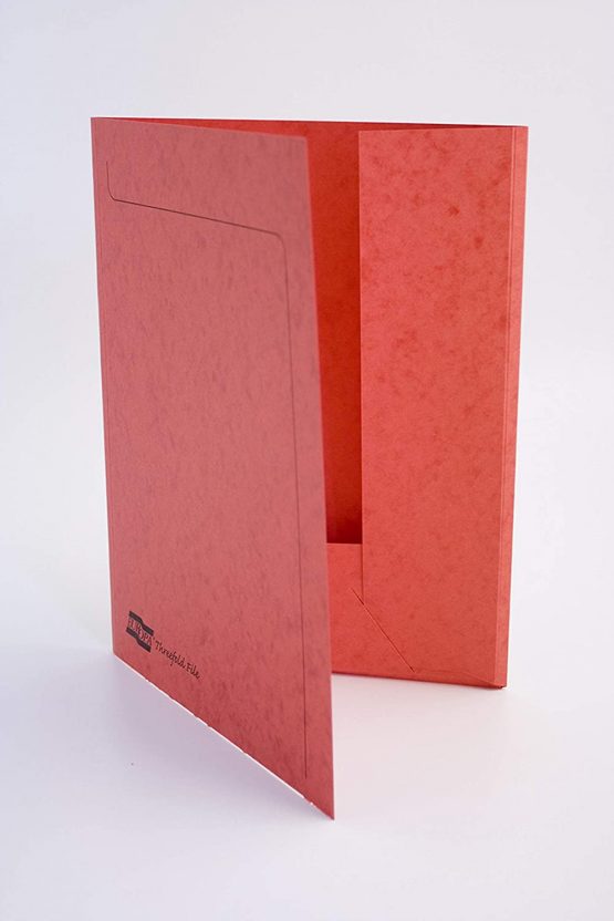 Exacompta Europa 3-Flap Folder, A4+, 300 Micron - Red, Pack of 25 - Image 2
