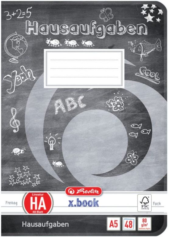 Herlitz Exercise Book A5 48 Sheets Homework, A% - Image 2