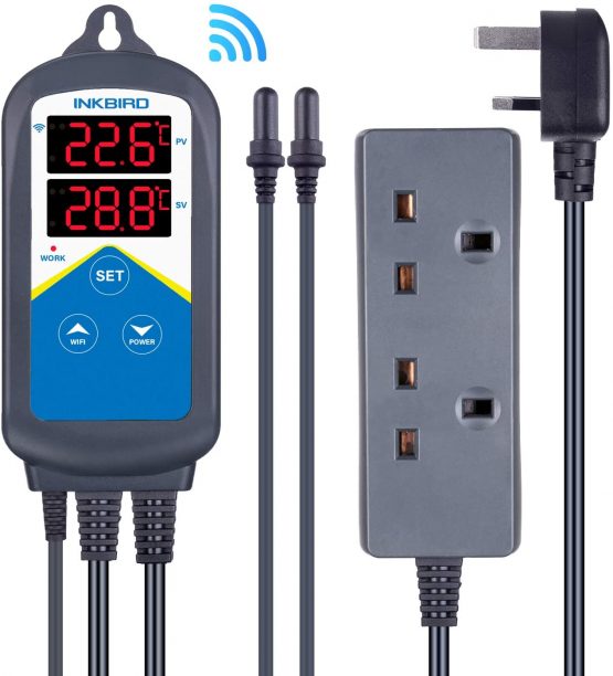 Inkbird ITC-306A-WiFi Aquarium Temperature Controller Aquarium Thermostats Fish heater thermostat with Dual Heating Socket for Marine Tank Fish Shrimp Tortoise（No Timer） - Image 2