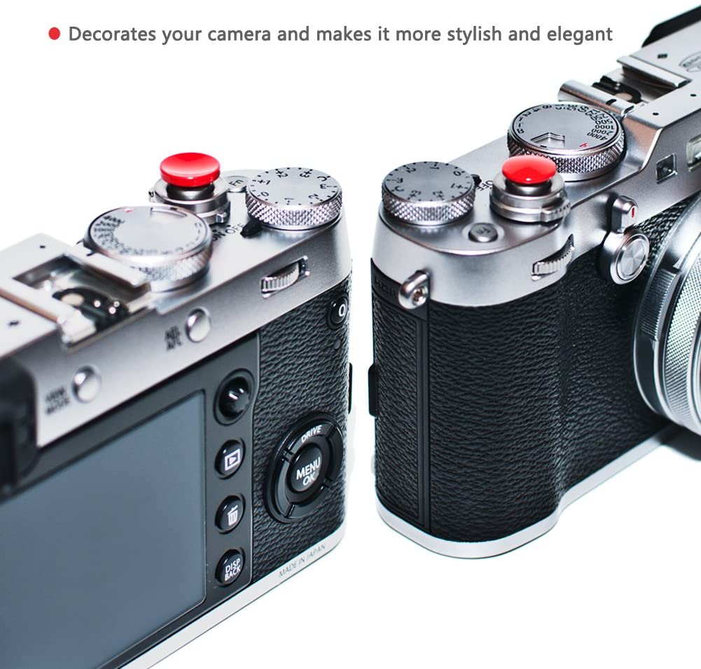 VKO Red Metal Soft Shutter Release Button,Delicate Camera Shutter Button 11mm Concave 10mm Convex Surface(2 Pack) - Image 4