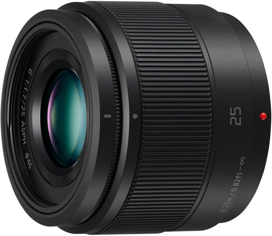 Panasonic LUMIX H-H025E-K 25 mm Micro Four Thirds Camera Lens for G Series - Black