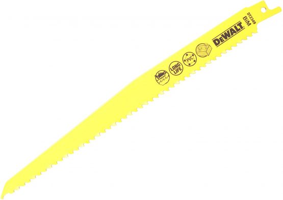 DeWalt DT2349QZ 228mm Reciprocating Blade Fast Cuts Wood with Nails Plastics