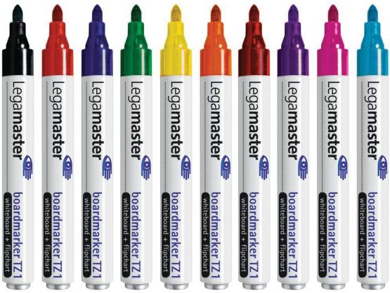 Legamaster Whiteboard Marker Set - Multi-Coloured - 10 Whiteboard Pens - Round Tip 1.5-3 mm - Whiteboard Pen Dry Wipe - for Whiteboards, Flipcharts, Magnetic, Memo Boards - Sketchnotes - Image 3