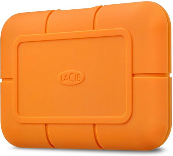 LaCie Rugged SSD 500 GB Solid State Drive : USB-C USB 3.0 Thunderbolt 3, Drop Shock Dust Water Resistant. Works with Mac, iPad and PC Computer Desktop Laptop, 1 Month Adobe CC inc, (STHR500800)