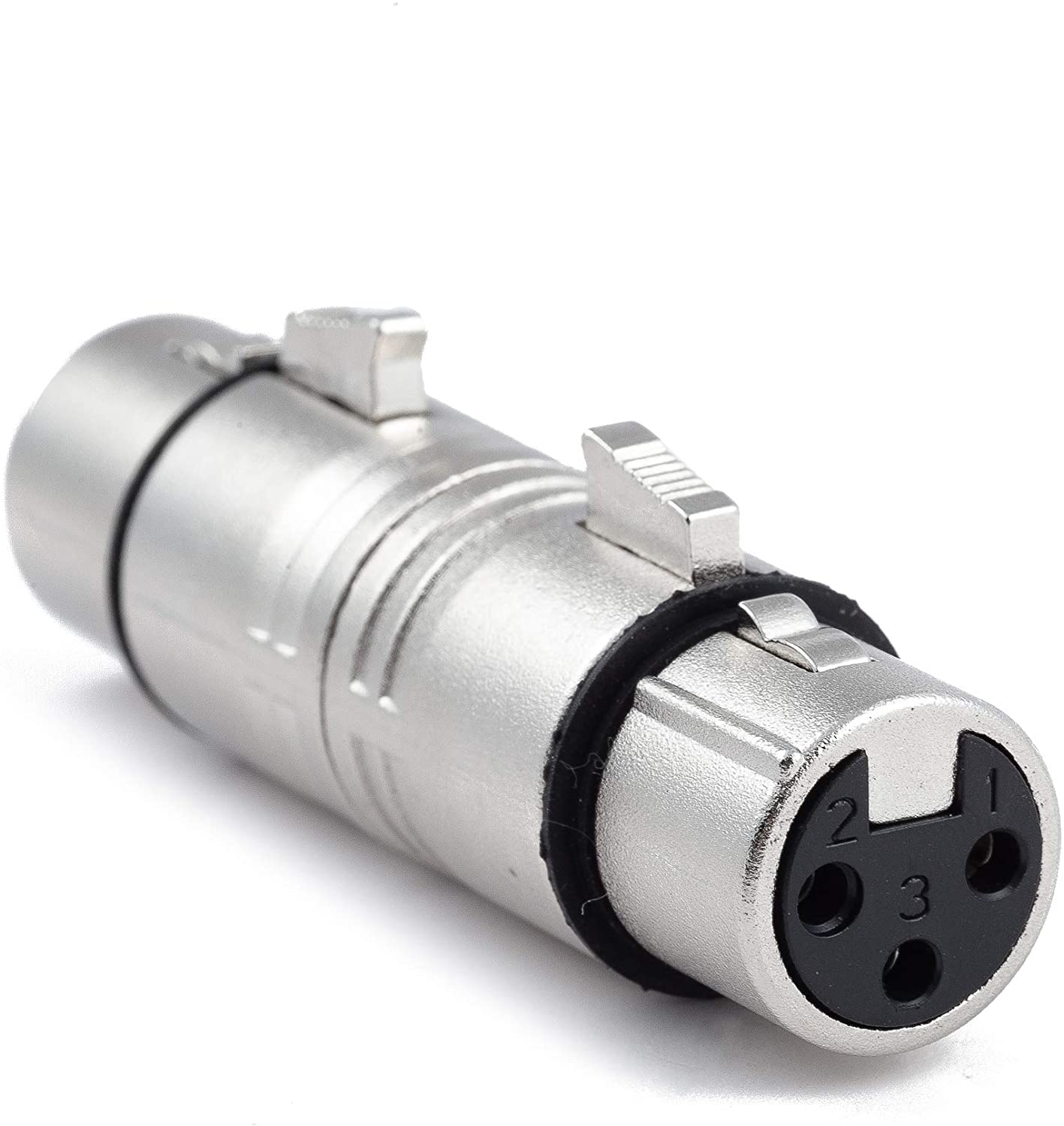 Ancable XLR 3 Pin Female to 3 Pin Female Adapter, 2-Pack Gender Changer, Mic Barrel Extension, Silver, 2 Pack - Image 3