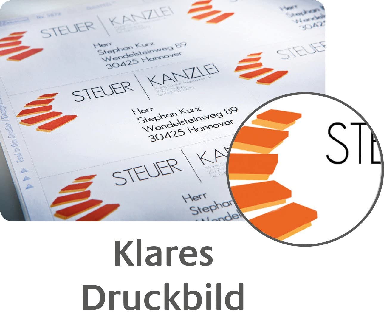 AVERY Zweckform J4791-25 Address Labels (1,200 Labels, 45.7 x 21.2 mm on A4, Printable, Self-Adhesive, for Labels Matte Paper - Image 2