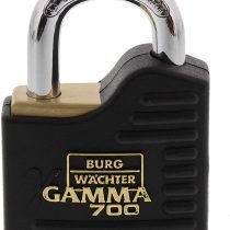 BURG-WÄCHTER Padlock, 9 mm Shackle Thickness, Ultra Hard, Drilling and Pinching Protection, Incl. 2 Keys, Gamma 700 55 SB