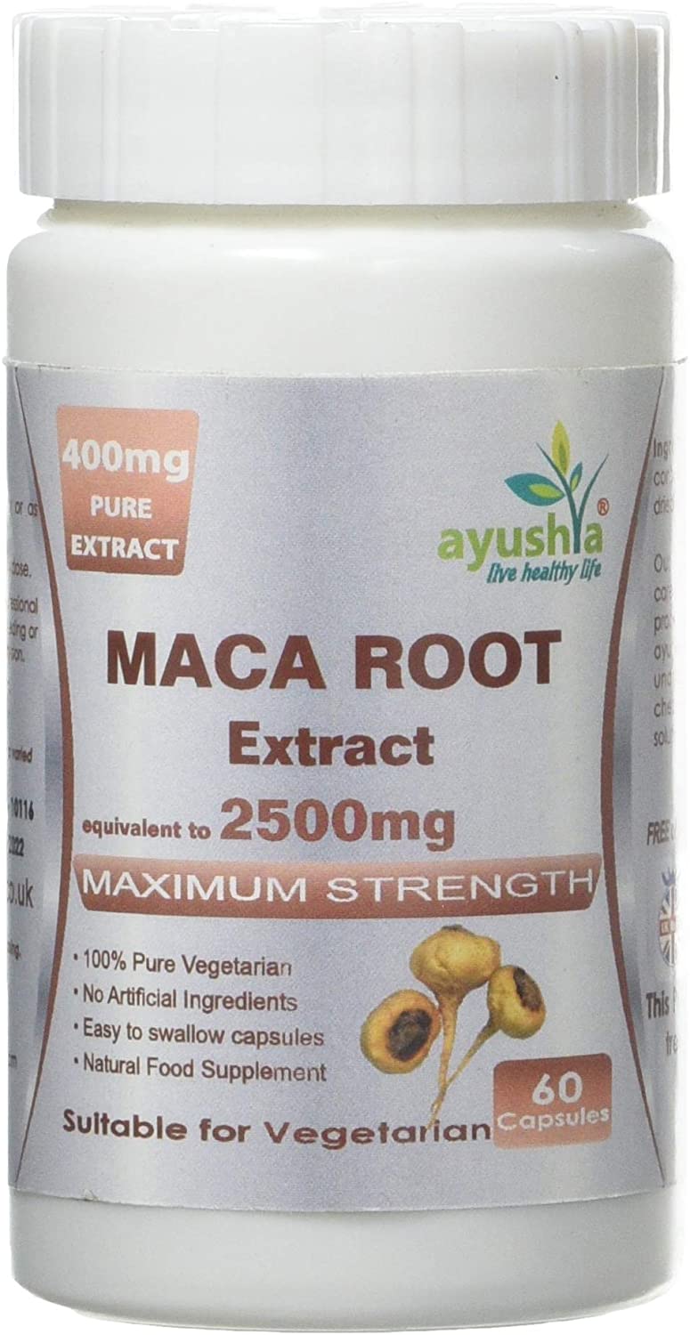 Maca Root Extract Capsule, Natural, 60 count (Pack of 1)