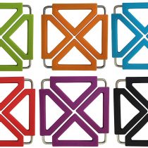 TENTA KITCHEN Heavy Duty Foldable Silicone Trivets/expandable/collapsible… (Square)