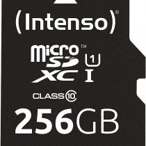Intenso Premium Microsdxc Memory Card INCL. SD Adapter, Class 10 UHS-I, 256 GB, Black