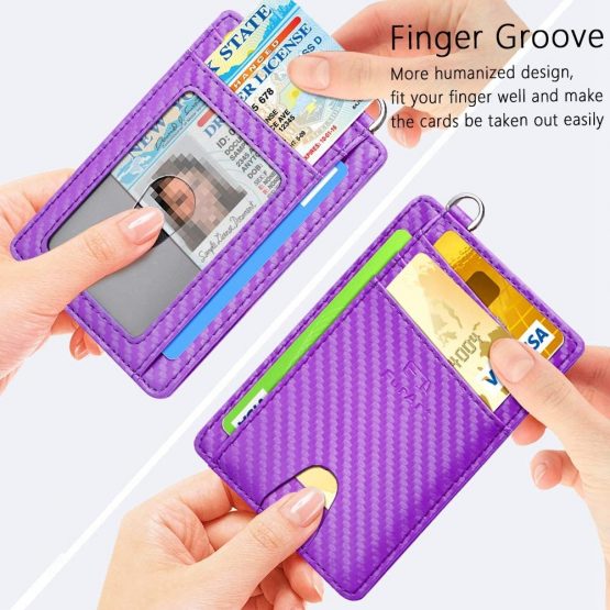 FurArt Credit Card Holder Wallet, Slim RFID Blocking Minimalist Women's Card Wallet - Image 3