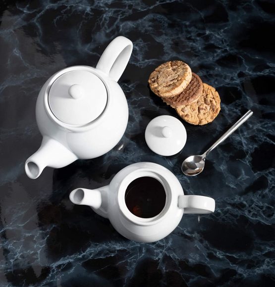 London Pottery C001000 Prime Teapot, Stoneware, White, 2 Cups, 500 ml - Image 2