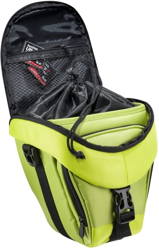 Mantona Colt SLR camera bag (universal bag incl. quick access, dust protector, carry strap and accessory compartment) light green - Image 2