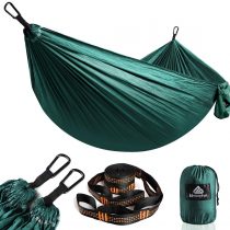 NATUREFUN Ultra-Light Travel Camping Hammock | 300kg Load Capacity,(275 x 140 cm) Breathable,Quick-drying Parachute Nylon | 2 x Premium Carabiners,2 x Nylon Slings Included | Outdoor Indoor Garden