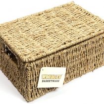 Woodluv Brand New Medium Seagrass Storage Basket with Lid
