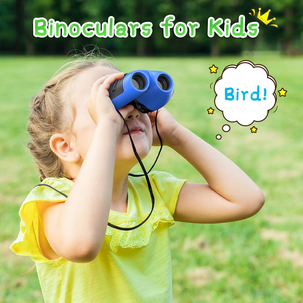 EUTOYZ Binoculars for Kids - Boys' Outdoor Learning Toys, Age 3-10, Blue, Compact - Image 3