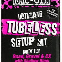 Muc-Off Ultimate Tubeless Setup Kit For Tubeless Ready Bikes, Road/Gravel/CX 44mm - Includes Rim Tape, Seal Patches, Tubeless Valves And Tyre Sealant