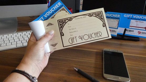 Art Deco Gift Voucher Book with stub 50pages 200gsm 99mm x 210mm - Image 4