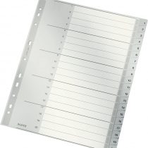 Esselte Leitz 12840000 Plastic Index 1–20 A4 Polypropylene 20 Sheets Grey