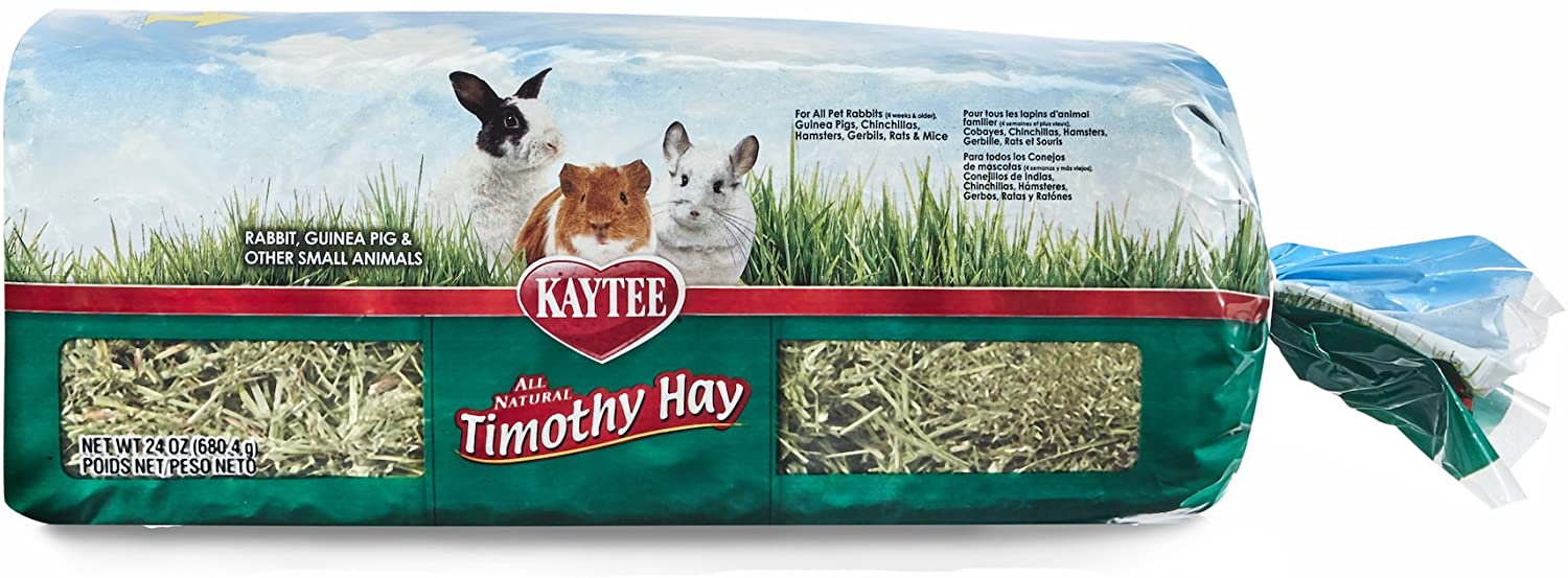 Kaytee Natural Timothy Hay Mini Bales High Fibre Food, 680 g, Green, 680.4 g (Pack of 1)