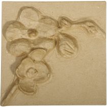 RAYHER Cherry Blossom Relief Picture Papier-Mâché Natural 20 x 20 x 3.5 cm 3 Units