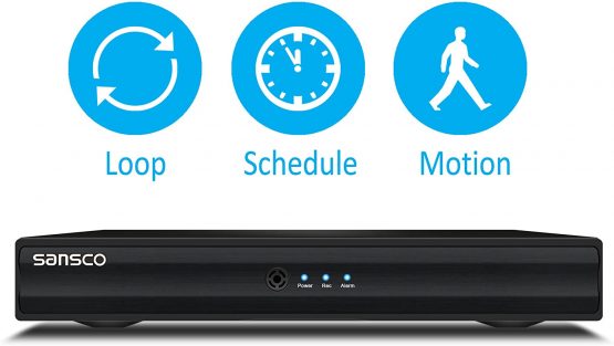 SANSCO 4 Channel 1080P Lite HD DVR Recorder with 1TB Hard Drive for CCTV Security Camera System, Support AHD/CVI/TVI/IP/CVBS(Analog) Cameras, Motion Detection, Email Alert, APP CMS Remote Viewing - Image 3