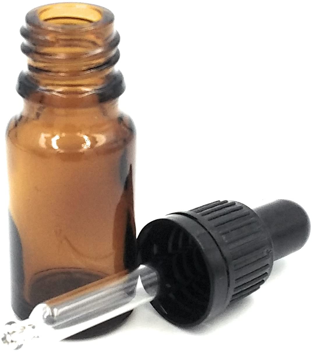 Two 10ml Amber Glass Bottles with Dropper Pipettes, Brown, 10 ml - Image 2