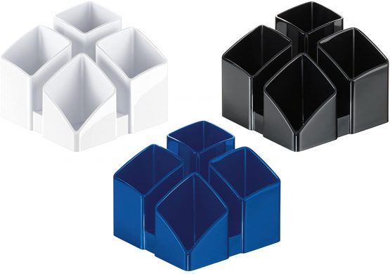 HAN 17450-13, SCALA Desk Tidy. Exclusive design meets function: elegant, glossy and expandable. With 4 compartments und card holder, black - Image 3