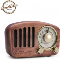 Vintage Radio Retro Bluetooth Speaker Greadio Walnut Wooden FM Radio with Old Fashioned Style,Strong Bass,Loud Volume,Bluetooth 4.2, TF Card&AUX