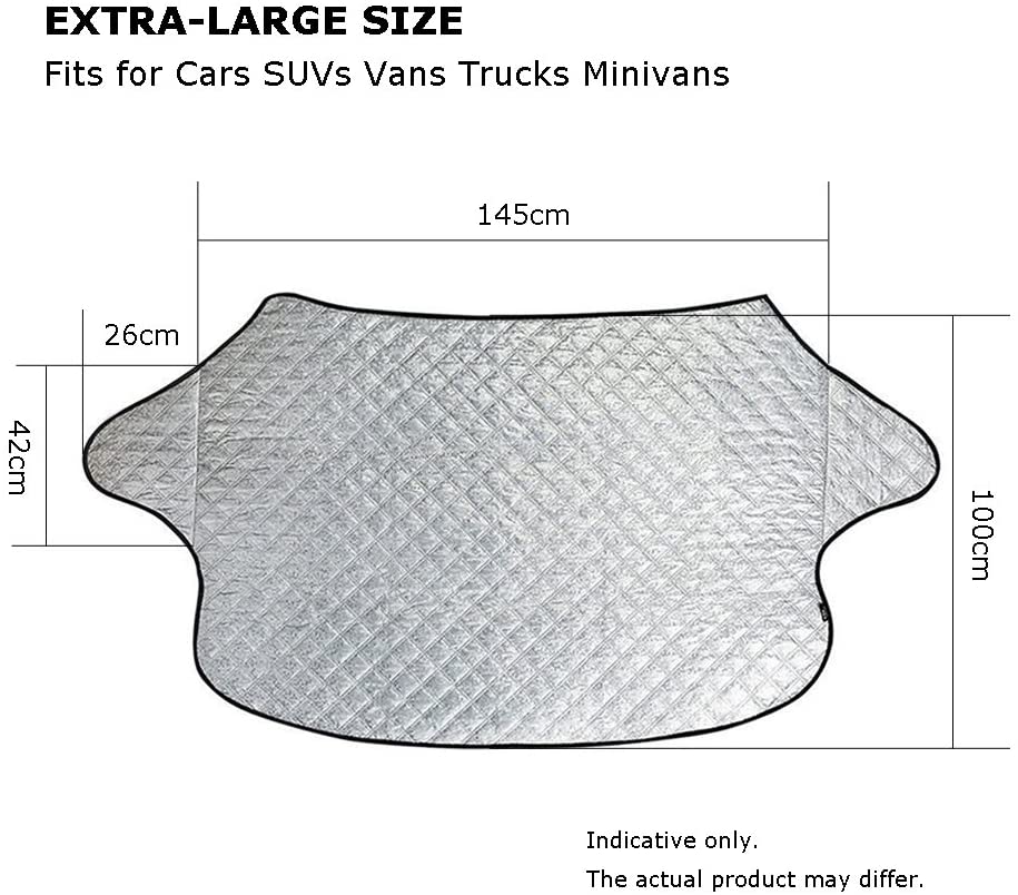 BEEWAY Car Windshield Cover, Heavy Duty Ultra Thick Protective Windscreen Cover, Snow Ice Frost Sun UV Dust Water Resistent - Image 4