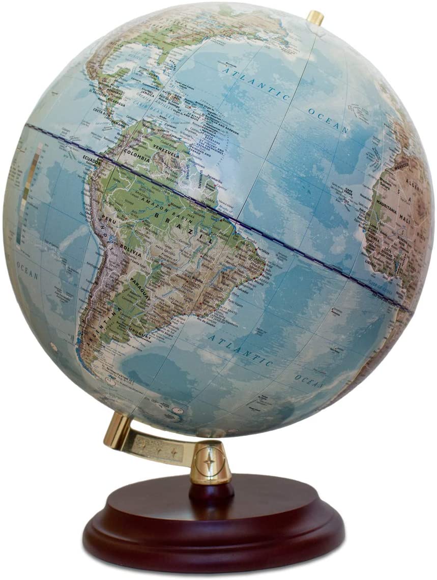 Magellan Vasa Globe with Political Map Image or Hand-Laminated, Freestanding without Meridian, Diameter 32 cm
