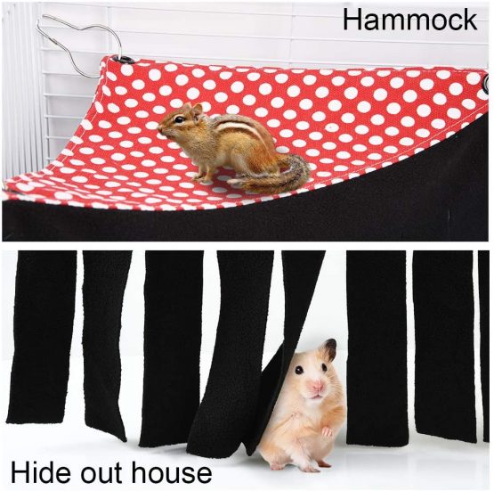 Guinea Pig Hide Out Hammock, Triangle Corner Hamster Corner Fleece