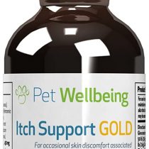 Pet Wellbeing - Itch Support Gold For Dogs - Natural Skin Allergy Support For Dogs - 2Oz (59Ml)
