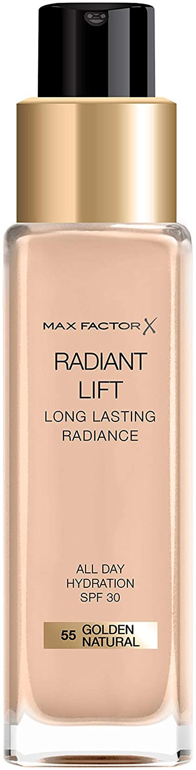 Max Factor Radiant Lift Liquid Pump Medium to Full Coverage Radiant Finish Foundation with SPF30 and Hyaluronic Acid