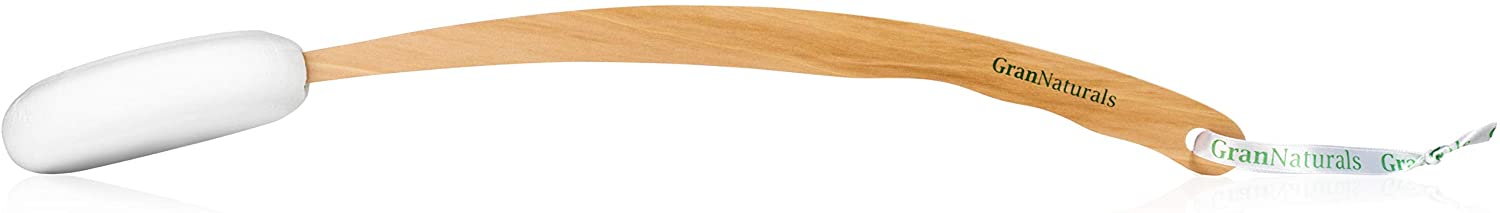 Lotion Applicator for your Back Legs, Feet, Long Curved Easy Reach Wooden Handle Body Brush for Suntan Sunless Self Tanning - Image 3
