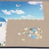 Becko Jigsaw Puzzle Board Portable Puzzle Mat for Puzzle Storage Puzzle Saver, Non-Slip Surface, Up to 1000 Pieces (Khaki)