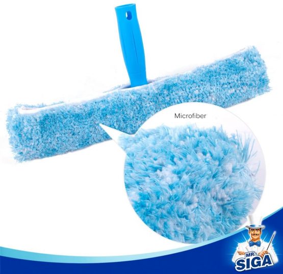 MR Professional Window Cleaning Combo - Squeegee & Microfiber Window Scrubber, 14" - Image 2