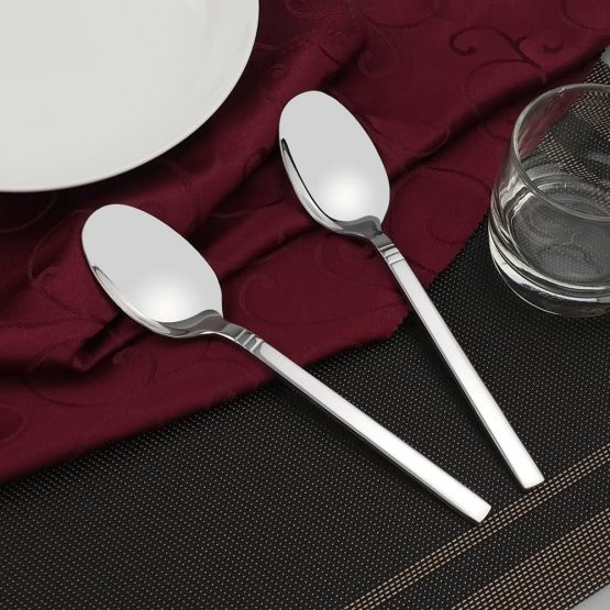 Fosly 12-Piece Dinner Spoons, Table Spoons Stainless Steel, 20 cm (7.87") - Image 2