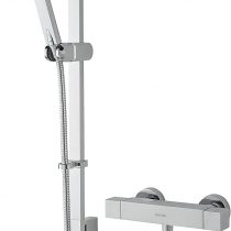 Bristan QD SHXSMFF C Quadrato Exposed Bar Shower with Riser Kit