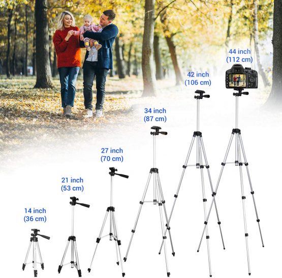 Phone Tripod EVERESTA 42 Inch 360 flexible Smartphone Tripod, Phone Tripod and Clicker, Phone tripod stand with Phone Holder Mount and Bluetooth Remote Shutter - Image 2