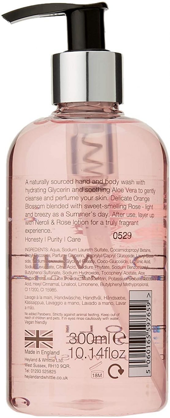 Heyland & Whittle Neroli and Rose Hand and Body Wash, 300 ml - Image 3