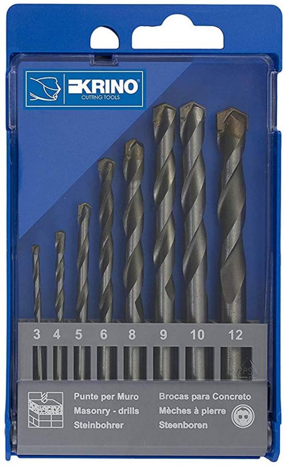 KRINO 03070203 Concrete Superior for Wall and Bits, Set of 8 Pieces, Steel, 3 ÷ 12 mm - Image 2