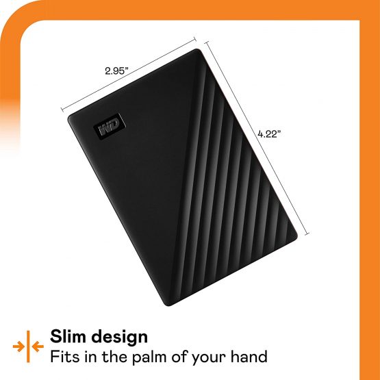 WD 1 TB My Passport Portable Hard Drive with Password Protection and Auto Backup Software - Black - Works with PC, Xbox and PS4 - Image 2