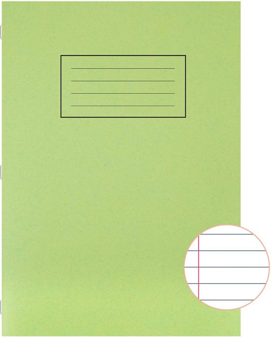 Silvine Exercise Book Ruled and Margin 80 Pages A4 Green Ref EX110 [Pack of 10], 28767X