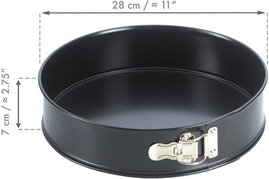 Grizzly Springform Cake Tin with Loose Base - Round Quick Release - Non-Stick 28 cm - Black - Image 2